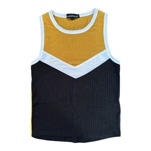 Derek Heart Women's Colorblock Tank Top Size M Croptop Stretch